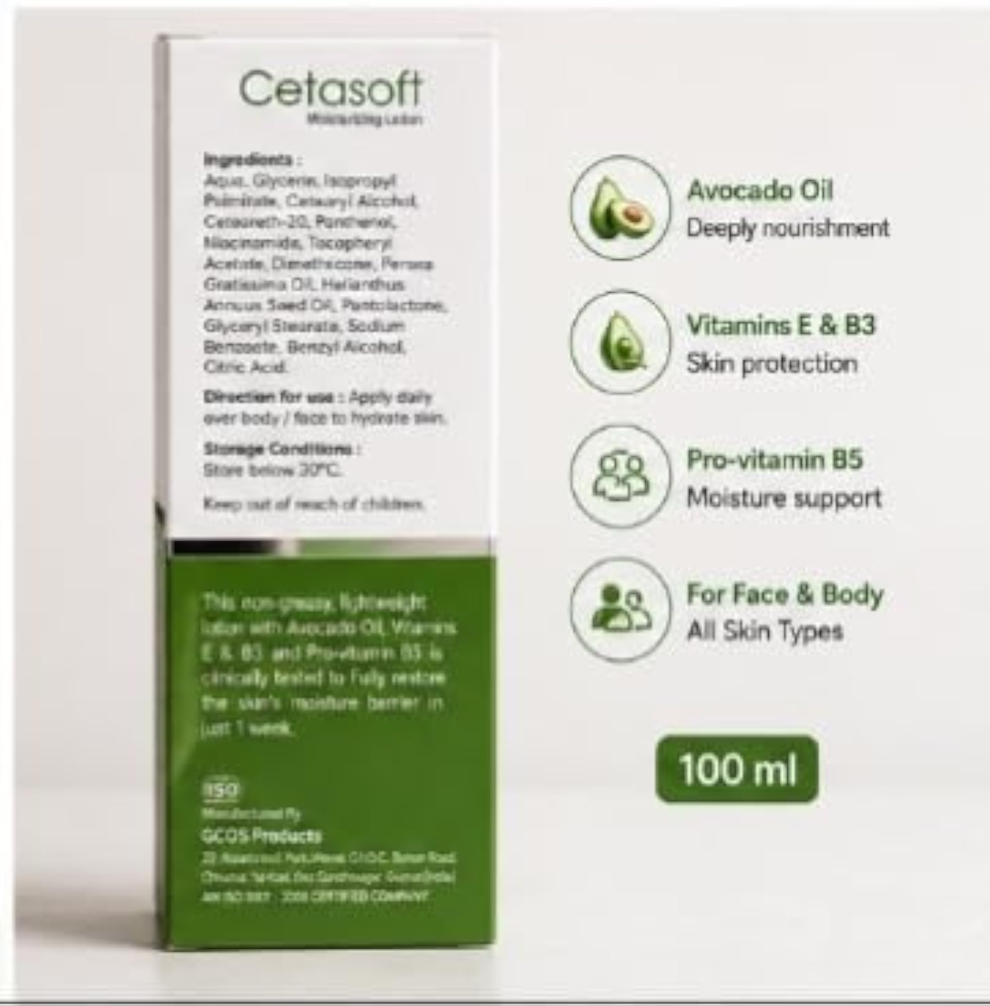 Cetasoft Moisturising Lotion for Sensitive Skin
