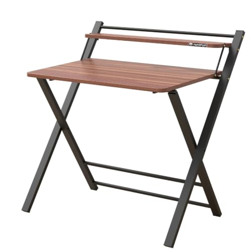 Image of InnoFur Meleti Folding Table for Home and Office /Folding Table for Study /Work from Home Table /Foldable Laptop Desk /Multipurpose Utility Table (Brown)