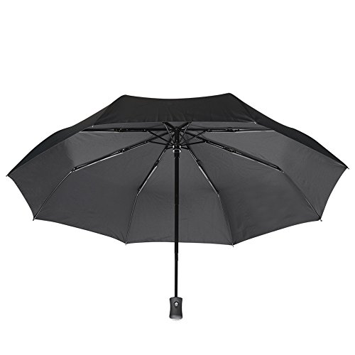 Loiina Regenschirm Taschenschirm Windproof Sturmfest bis Winddichter Doppel Baldachin Auf-Zu-Automatik 8 Edelstahl-Rippen UV-Schutz Leicht Kompakt Stabiler 6