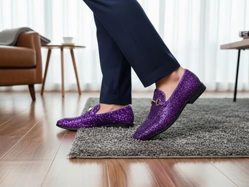 Image of Men's Velvet Designer Classic Dress Tuxedo Smoking Slipper Loafers Slip On Shoes SM-56
