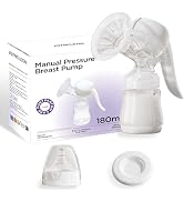 JOYNCLEON 2-in1 Handmilchpumpe, Kompakte Brustpumpe, BPA-frei Handpumpe zum Abpumpen von Muttermilch, Leichte Tragbare Milchpumpe für Stillende Mütter Baby