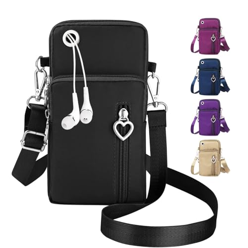 Narunii Pochette Portable Bandoulière Femme,Petit Sacoche Telephone Portable Femmes,Petit Portefeuille Sac Bandoulière Téléphone Crossbody Sacoche...