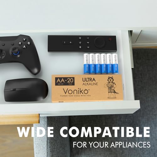 image for Voniko AA Batteries 20 Pack - Alkaline Double A Battery - Ultra Long-L