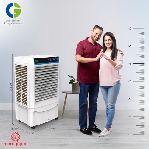 Image of CG 95L Desert Air Cooler for Home| Inverter Compatible | Ice Chamber | Honey Comb Pads | Concealed Pumps | Adjustable Louvers | Water Level Indicator | Upto 45Ft Air Throw | 1 Yr Manufacturer Warranty