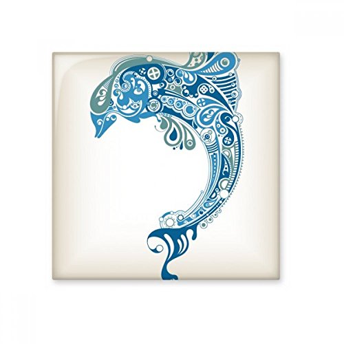 Carreau de céramique dauphin bleu DIYthinker grand format pour faïence murale