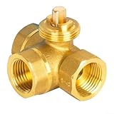 3-Wege-Messing-Kugelhahn-Körper mit Gewinde für elektrische Steuerung, geeignet für HVAC-Lüfterspuleneinheiten und Heizungsinstallationen (DN25)