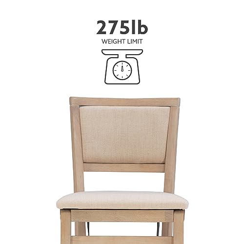 Linon AMZN3239 Keira Natural Rustic Wooden Folding Barstool thumb #3