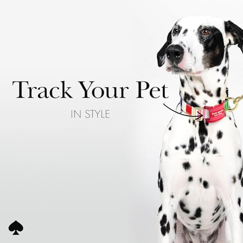 Image of kate spade new york AirTag Dog Collar Holder - Seaside Stripe