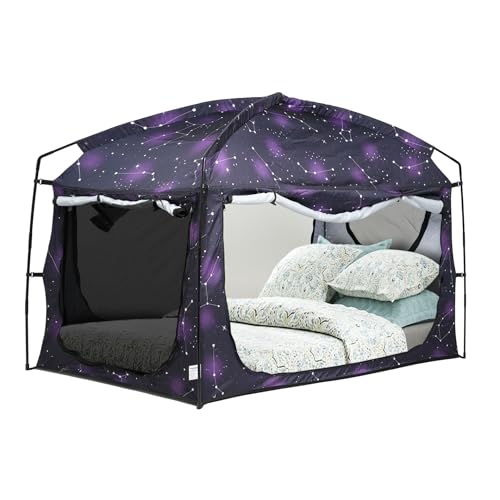 Bed Tent,Portable Bed Canopy,Queen Size Privacy Bed Drapes,90% Blackout for Kids and Adult...