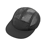 Croogo Gorra de béisbol ajustable de malla de 5 paneles, ligera, transpirable, de secado rápido, estilo hip hop, sombrero de ala plana, Asbh02-gris oscuro, talla única