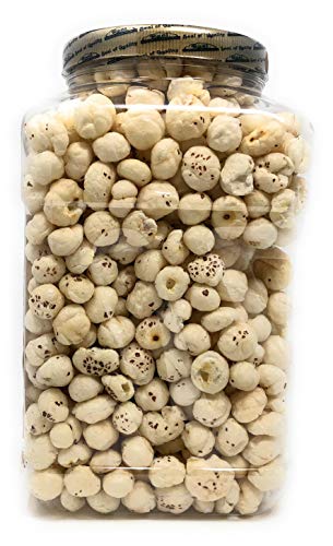 Image of Rani Jumbo Phool Makhana (Fox Nut /Popped Lotus Seed) Plain Raw Uncooked 9.4oz (270g) PET Jar ~ All Natural | Vegan | No Colors | Gluten Friendly | NON-GMO | Indian Origin