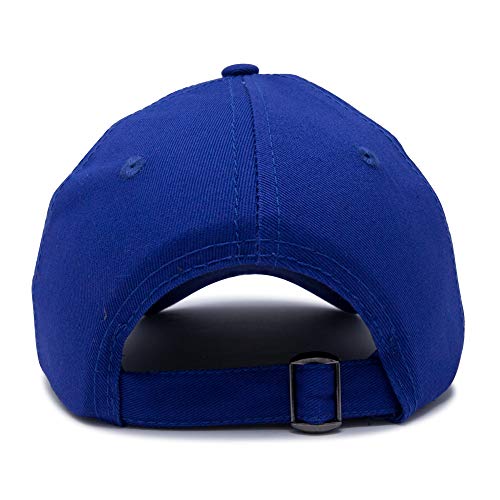 Dalix Unisex Unstructured Cotton Cap Adjustable Plain Hat, Royal Blue #TOP5