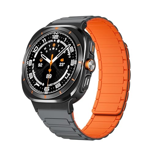 Bracelet silicone aimanté Galaxy Watch 7 Ultra 47mm, boucle rapide pour un ajustement parfait