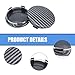 Zeathery 4 PCS Wheel Center Caps, Carbon Fiber Decorative Anti-Rust and Dust Protection Cover, Steel Ring Design Snap-in Installation Wheel Hub Modification Accessories, for Most Cars SUVs (Black)