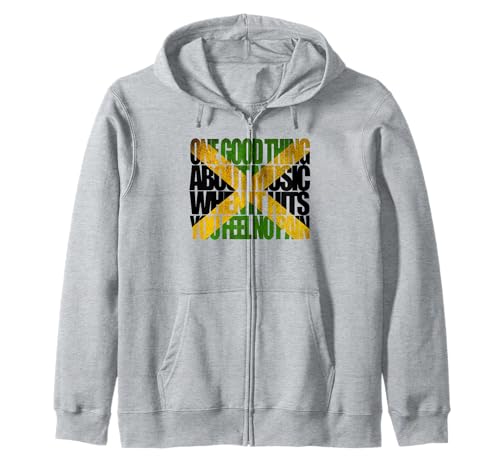 Una Cosa Buena de la música... Trenchtown Luce la Bandera de Jamaica Sudadera con Capucha