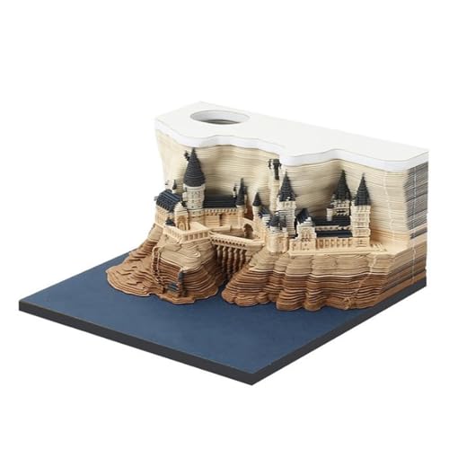 Bloc-notes 3D château avec lumière LED pour décoration de maison - 2