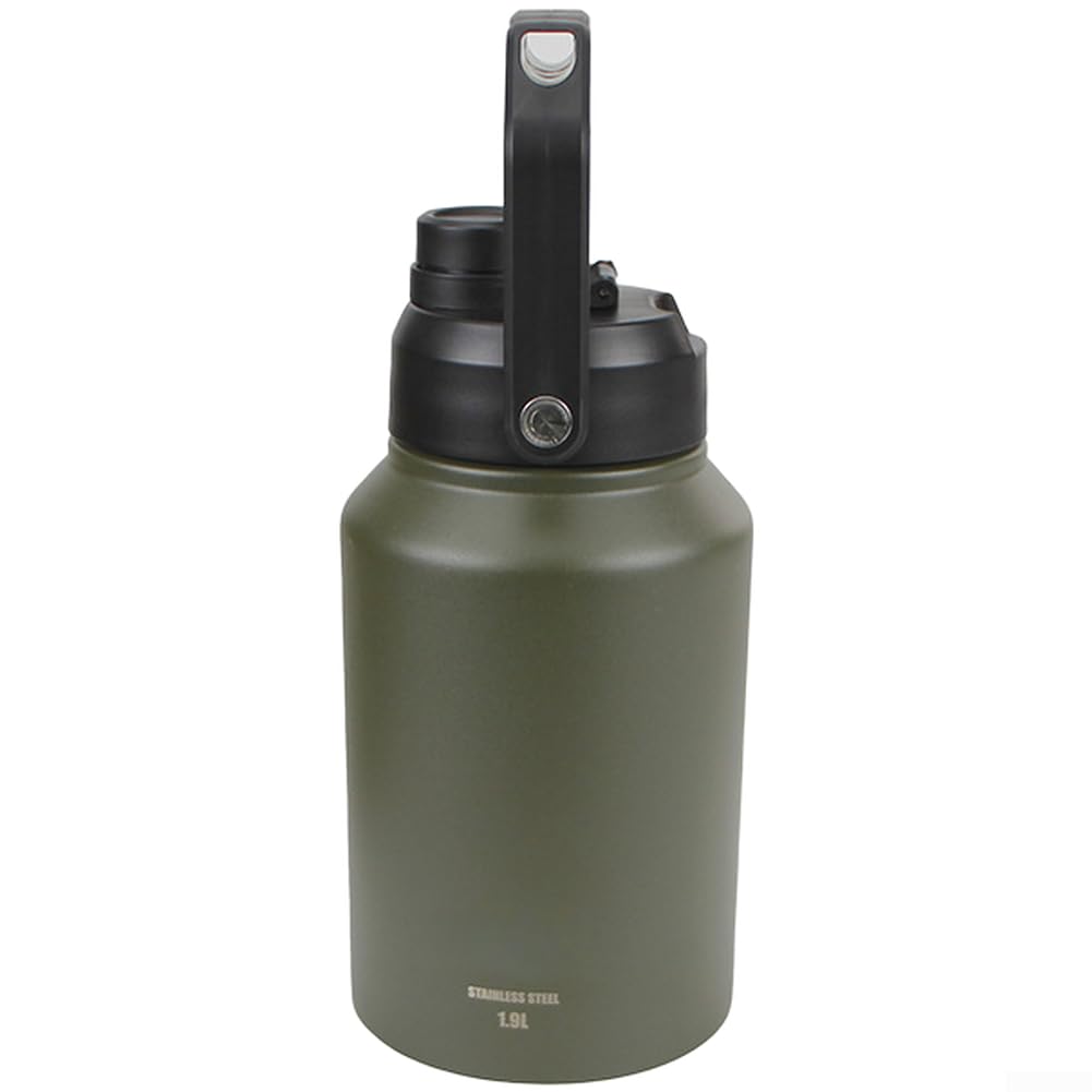 Eisbehälter Edelstahl 3,8L für vakuum Isolierung Eisbehälter(Khaki 3.8L)