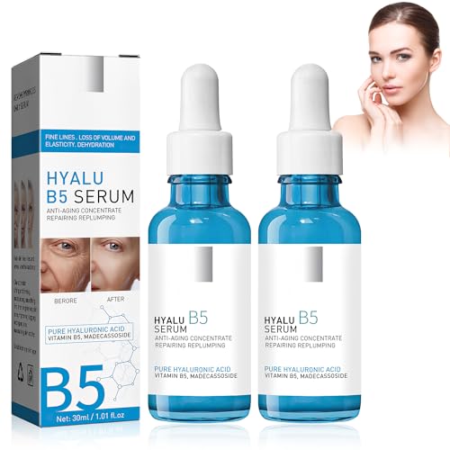 suero Hyalu B5,Suero facial Botoxe, suero facial con solución madre, suero hialurónico puro Hyalu B5 para rostro, para líneas finas de desvanecimiento facial...