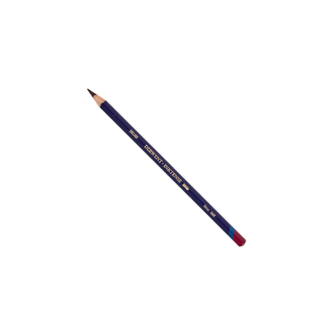 Derwent Inktense Permanent Watercolour Single Pencil, Shiraz (0600), 4mm Premium Core Strength, Water-Soluble, Ideal for Drawing, Colouring & Painting on Paper & Fabric, Professional Quality (0700908)