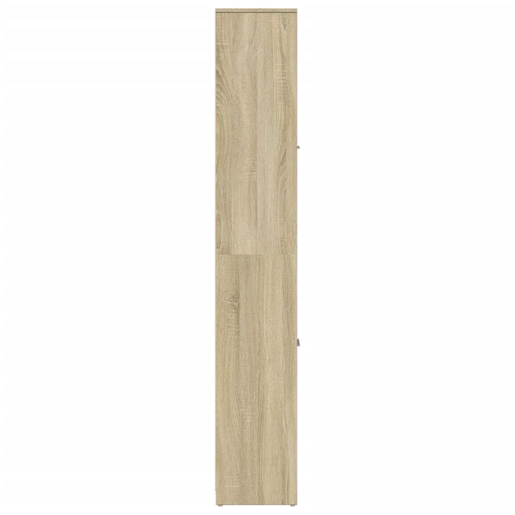Armario de Baño vidaXL Madera contrachapada Color Roble 30x30x183,5 cm, Armario de Almacenamiento de Baño