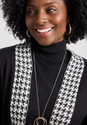 Jessica London Women's Plus Size Fine Gauge Cardigan Long Open Front Sweater4