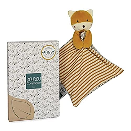 Doudou plat bébé renard coton bio collection Pollen DC3841