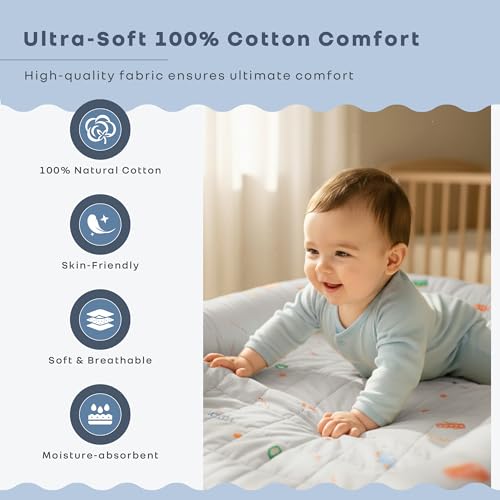 Image of R for Rabbit Snuggy Cuddles Baby Sleeping Bag, 100% Cotton Multifunctional Soft Breathable Travel Friendly Bedding Set (Roadster Grey)