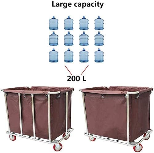 Laundry Basket on Wheels Laundry Sorter Cart With 6.5" Wheels, Rolling Laundry Hamper Storage Trolley With Remoable Bags, 600D Wa