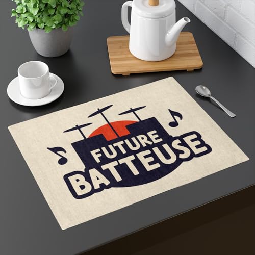 Set de table en lin lavable grand format pour éviter les taches de repas