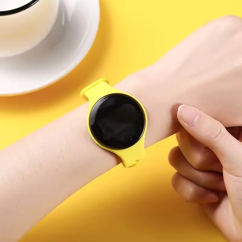Image of GOLDENIZE FASHION Waterproof Digital LED Slim Round and Square Touch Colourful Display Wrist Watch for Boys & Girl's Stylish Kids Birthday Gift Digital Watch Combo of 2 Watches