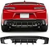 JAPDAMP Rear Diffuser Bumper Lip Compatible with 2016-2024 Chevrolet Camaro (Except ZL1 Model), PP Valance Lower Body Protection Part, Matte Black