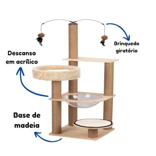 Chalesco American Pets Arranhador 4 Bases Dubai para Gatos
