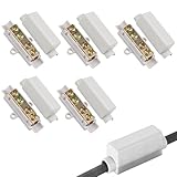 Riisoyu 5 Stück Drahtverbinder, ZK-1116 Messing Leiter Doppelschrauben mit ABS-Gehäuse 100A 1000V für 2,5 Bis 16 mm² Draht Kabelverbinder für Schalter Amperemeterve für sichere Verkabelung