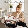 LOVEVOOK Teacher Tote Bag for Women Work, Laptop Bag with Large Cup Holder, Nurse Bag with Multi Pocket, Water-Resistant Business Travel Computer Briefcase Handbag Diaper Bag Mother Gift, 15.6 Inch #1