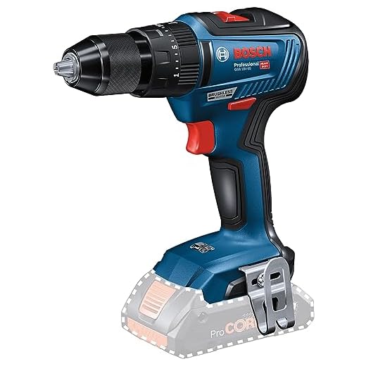 Bosch Professional 18V System GSB 18V-55 - Taladro percutor a batería (Brushless, 55 Nm, sin batería, en caja)