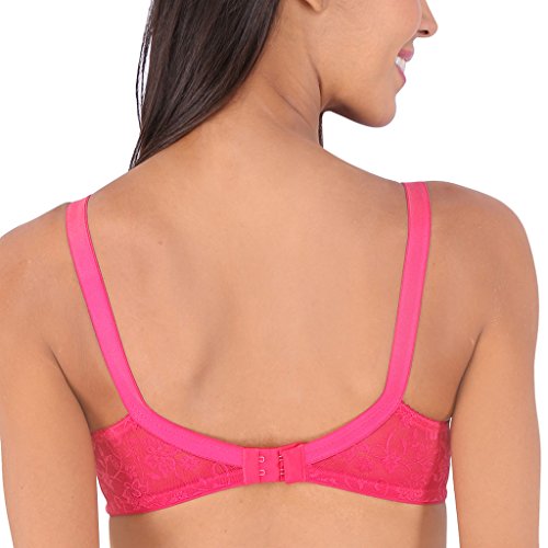 Image of Bralux C Cup Bra for Women Plus Size Lace Bra Non-Padded Wirefree Full Coverage Bridal Bra