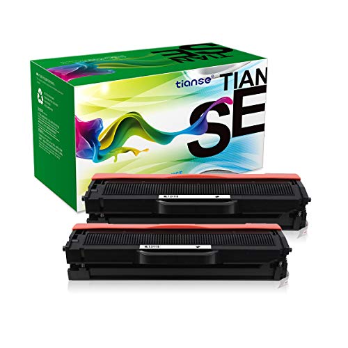 TIANSE Compatible Toner Cartridge Replacement for Samsung 111S 111L MLT-D111S MLT-D111L to use with Samsung Xpress SL-M2020W SL-M2070FW SL-M2070W M2020W M2070W M2070FW Laser Printer (Black, 2 Pack)