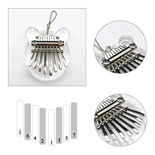 Mini kalimba portable à 8 touches pour enfants, adultes, débutants et amateurs de musique - Les Beatles, Paul McCartney, John Lennon, RIngo Starr, George Harrison Mini kalimba portable à 8 touches pour enfants, adultes, débutants et amateurs de musique – Image 3