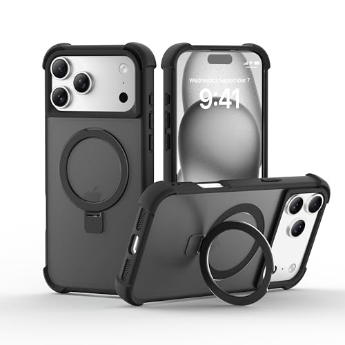 Coque iPhone 17 Air antichoc militaire avec béquille MagSafe intégrée