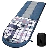 saco de dormir temperatura confort 5 DULCES SUEÑOS EN EL CAMPAMENTO: Después de una larga jornada de senderismo, tendrás ganas de acampar y descansar con este cómodo saco de dormir de 220 x 84 cm de SONGMICS