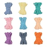 FJZPCHZ Webwebstuhl-Nachfüllschlaufen, flexibel, elastisch, Bastelzubehör zum Weben von Untersetzern, Armbändern, Taschen und Wandteppichen, 25,4 x 25,4 cm, 450 Stück