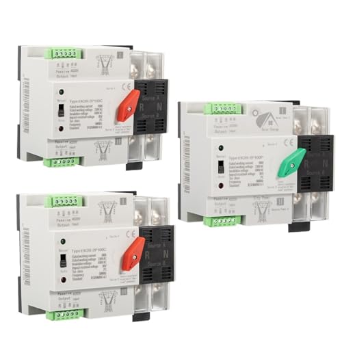 ATS 2P 100A inverseur de source automatique monophasé pour rail DIN