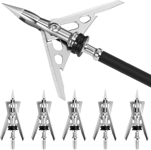 Senduzll 6-Pack 100 Grain Broadheads for Compound Bows