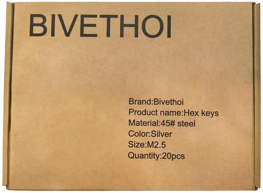 Miniatura 7 de Bivethoi 20 llaves Allen de 0.098 in en forma de L, juego de llaves hexagonales, herramienta de reparación de cabeza hexagonal de repuesto