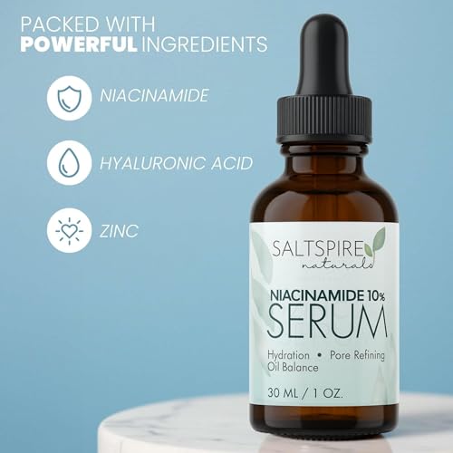 Image of Niacinamide 10% Serum - Oil Balancing & Pore Refining Face Serum with Vitamin B3 | Controls Sebum, Reduces Acne Marks & Brightens Skin Tone | 30 mL / 1 oz