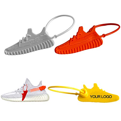 100Pcs Custom Shoe Tags Labels Disposable Plastic Shoes Lace Printed Logo Brand Gift Hang Label Tag for Running Shoes 160mm/6.3"