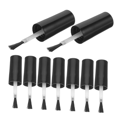 SHERCHPRY 25 Piezas Reemplazo De Cepillo De Esmalte De Uñas Cepillo De Polvo De Inmersión Gel Pincel Clavo Ligero Delgado Cepillo De Reemplazo De Esmalte De Uñas Black El Plastico