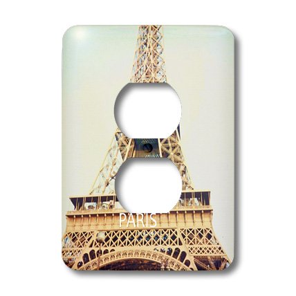 Cache 2 prises avec tour Eiffel pour masquer les blocs électriques blancs