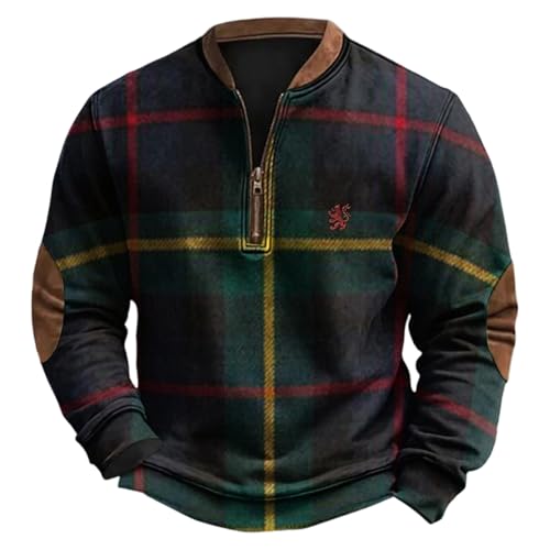 Sweat homme zippé à imprimé numérique col rond idéal automne