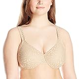 Olga Women's Sheer Leaves Minimizer Bra, French Toast, 40D
